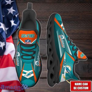 Miami Dolphins Max Soul Shoes with Custom Name Option - Sport Gifts for Fans Product Photo 2