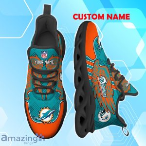 Miami Dolphins NFL Max Soul Shoes Custom Name Wings Design For Fans Product Photo 2