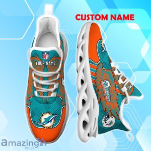 Miami Dolphins NFL Max Soul Shoes Custom Name Wings Design For Fans Product Photo 4