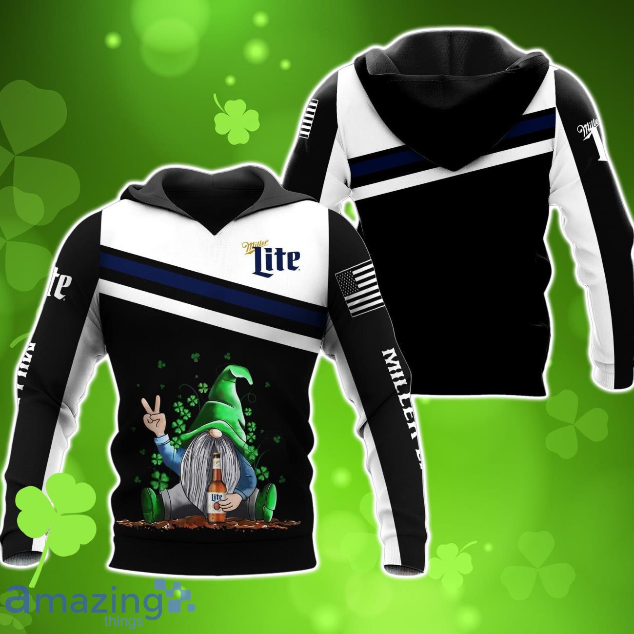 Miller Lite Gnome Saint Patrick’s Day 3D AOP Hoodies For Men And Women Product Photo 1