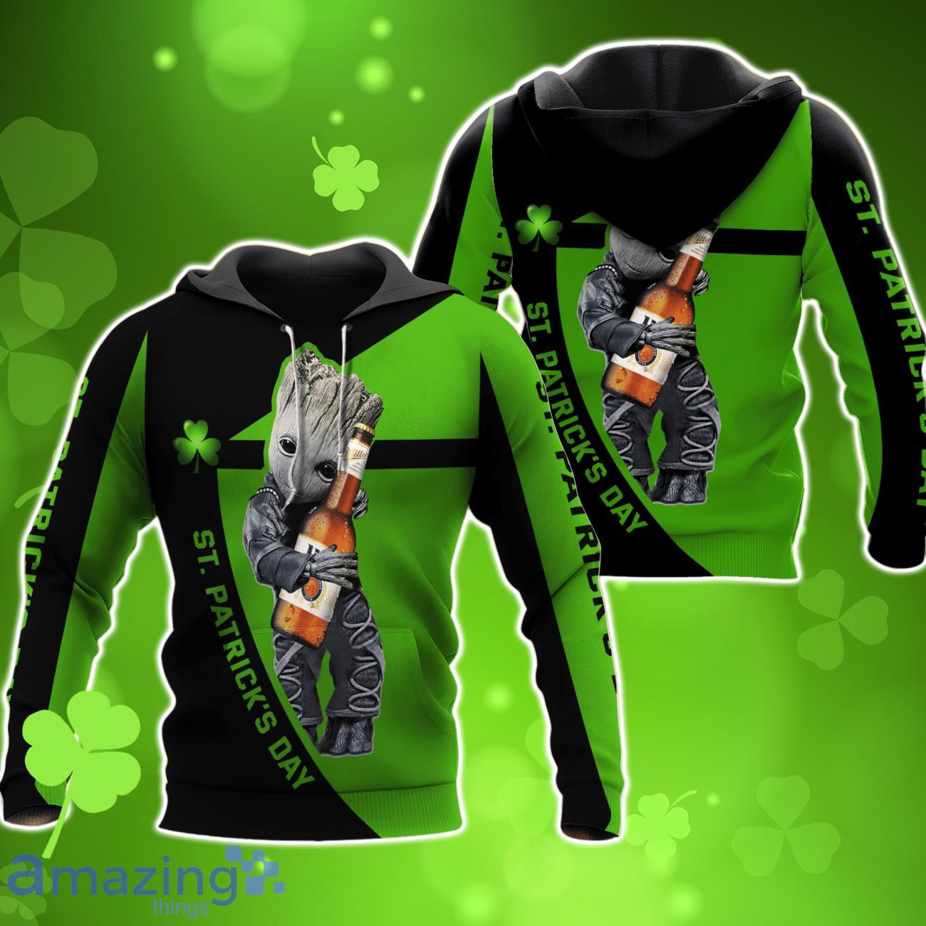 Miller Lite St Patrick Day 3D AOP Hoodies For Men And Women Product Photo 1