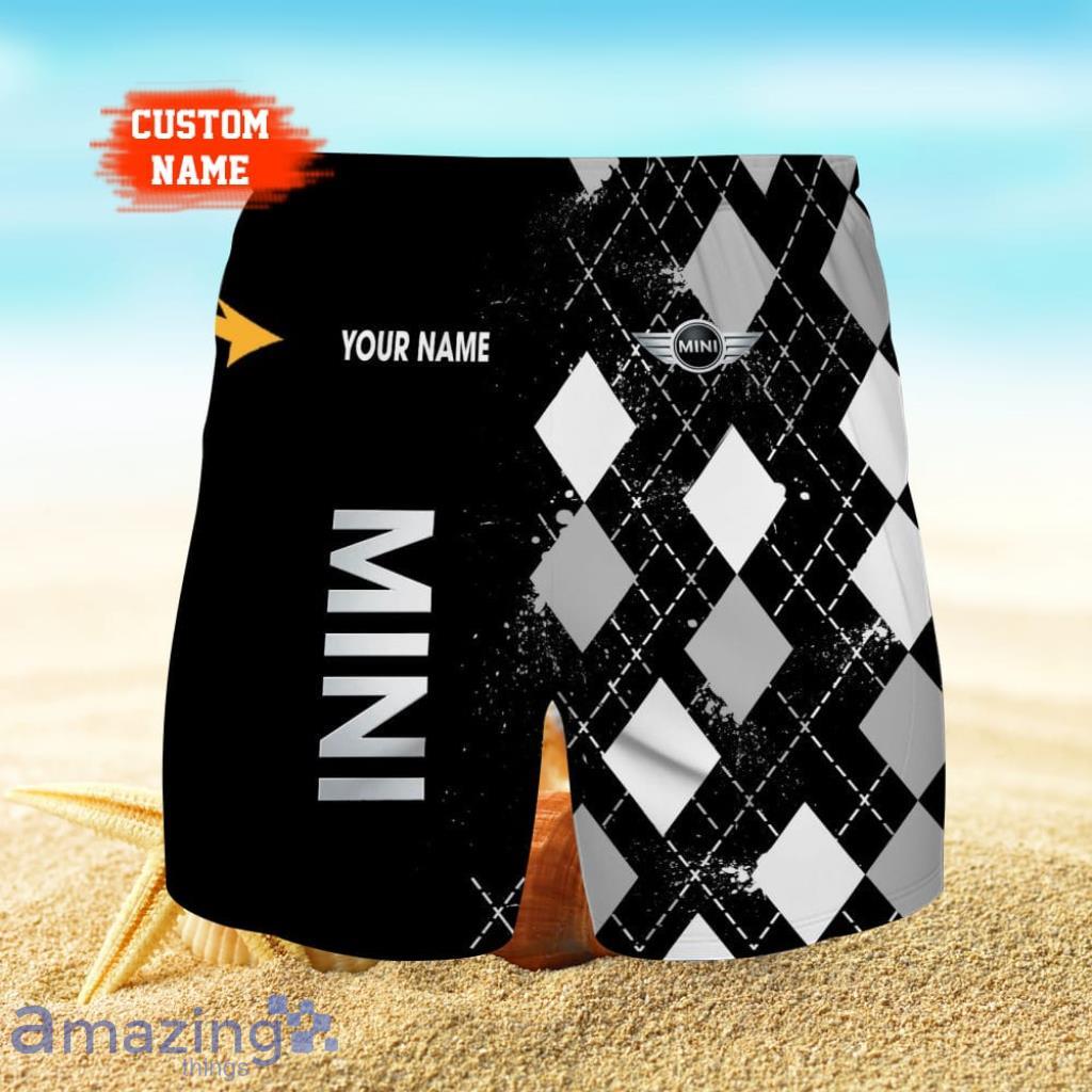 Mini Logo Print 3D Short Hawaiian Custom Name Trending Summer For Men image Mini Logo Print 3D Short Hawaiian Custom Name Trending Summer For Men Product Photo 1