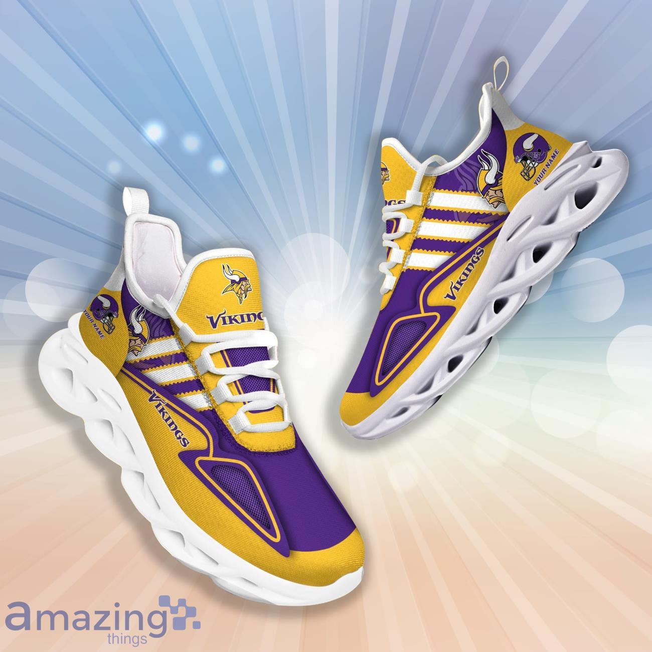 Minnesota Vikings Custom Name Clunky Max Soul Shoes image Minnesota Vikings Custom Name Clunky Max Soul Shoes Product Photo 2