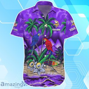 Minnesota Vikings Hawaiian Shirt Summer Gifts For Fans Custom Name Product Photo 2