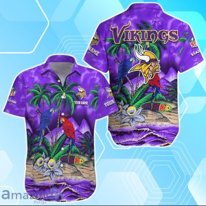 Minnesota Vikings Hawaiian Shirt Summer Gifts For Fans Custom Name Product Photo 1