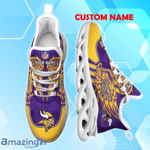 Minnesota Vikings NFL Max Soul Shoes Custom Name Wings Design For Fans Product Photo 4