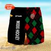 Modo Hockey Logo Print 3D Short Hawaiian Custom Name Trending Summer For Men