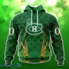 Montreal Canadiens Full Green Design For St. Patrick’s Day 3D Shirt Hoodies Custom Number & Name