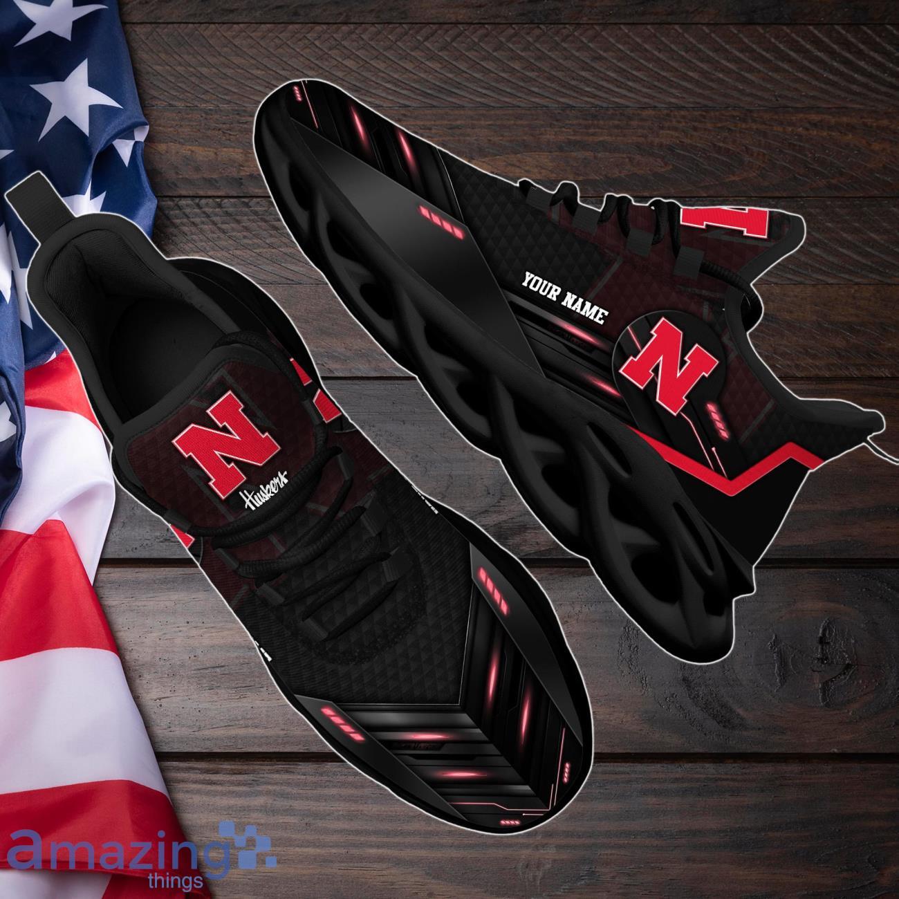 Nebraska Cornhuskers Max Soul Shoes Custom Your Name Sneakers Gifts For Fan Product Photo 1