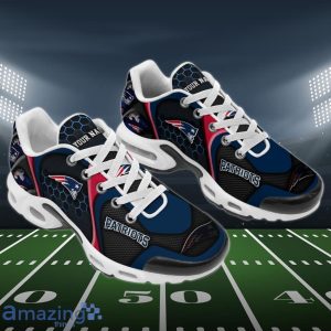 New England Patriots Air Cushion Sports Shoes Custom Name Gifts For Football Fan Product Photo 2
