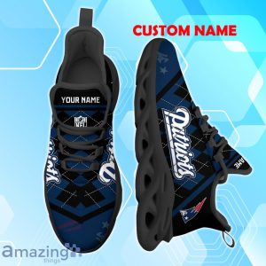 New England Patriots Max Soul Shoes with Custom Name Option - A New Trend for Fans Product Photo 1