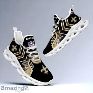 New Orleans Saints Custom Name NFL Metal Style Design Max Soul Shoes Product Photo 3