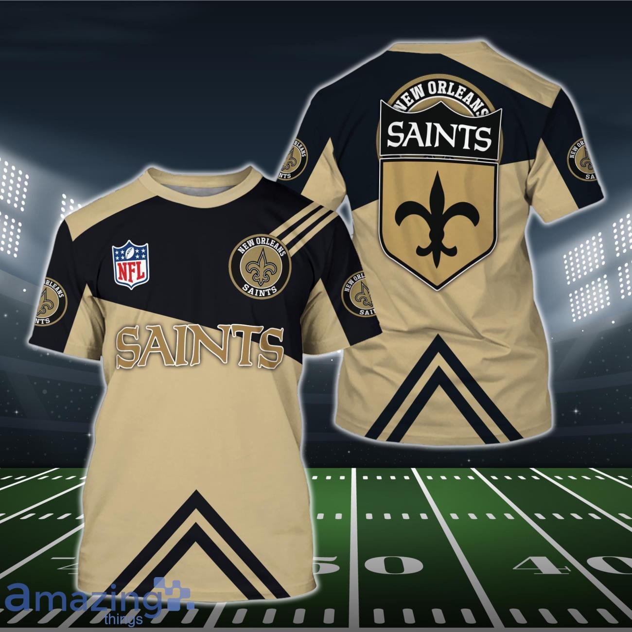 New Orleans Saints NFL 3D Shirt Hoodie Custom Name For Men Women image New Orleans Saints NFL 3D Shirt Hoodie Custom Name For Men Women Product Photo 2