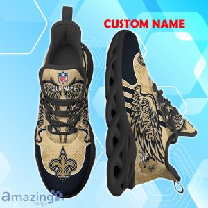New Orleans Saints NFL Max Soul Shoes Custom Name Wings Design For Fans Product Photo 2