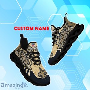 New Orleans Saints NFL Max Soul Shoes Custom Name Wings Design For Fans Product Photo 1