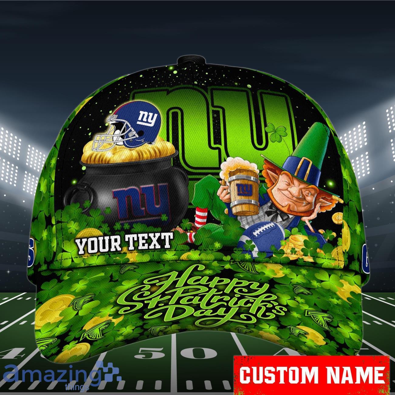 New York Giants NFL Cap 3D Patrick's Day Custom Name For Fans Product Photo 1