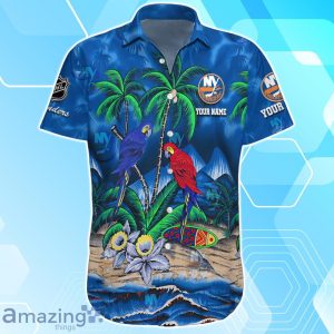 New York Islanders Hawaiian Shirt Summer Gifts For Fans Custom Name Product Photo 2