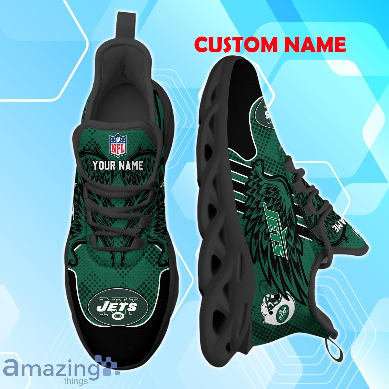 New York Jets NFL Max Soul Shoes Custom Name Wings Design For Fans image New York Jets NFL Max Soul Shoes Custom Name Wings Design For Fans Product Photo 2