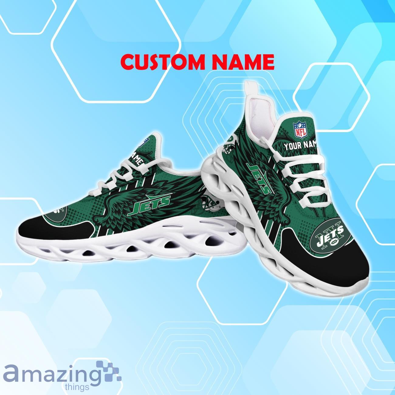 New York Jets NFL Max Soul Shoes Custom Name Wings Design For Fans image New York Jets NFL Max Soul Shoes Custom Name Wings Design For Fans Product Photo 3