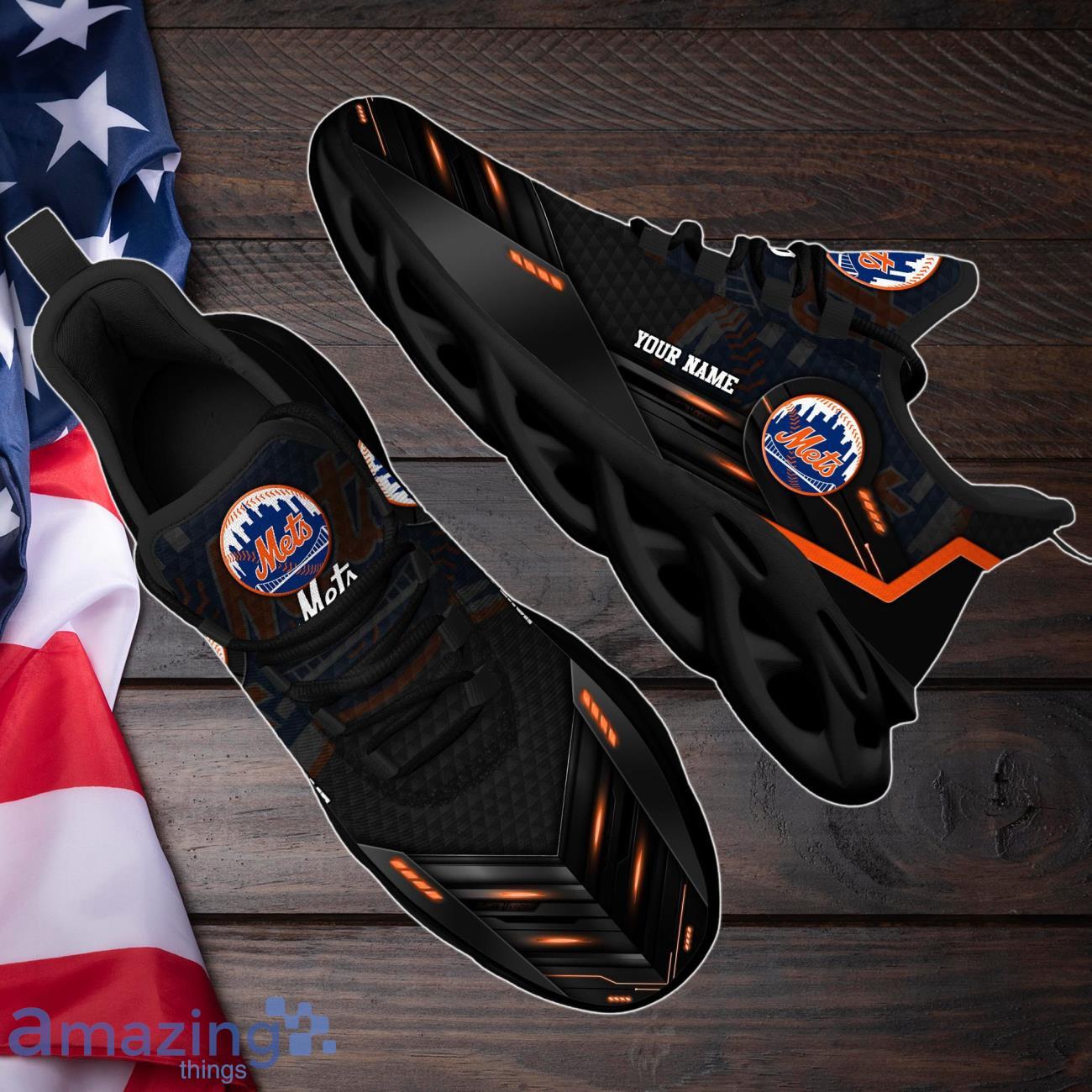 New York Mets Max Soul Shoes Custom Your Name Sneakers Gifts For Fan Product Photo 1