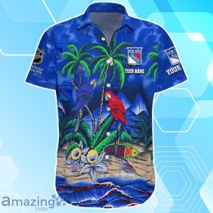 New York Rangers Hawaiian Shirt Summer Gifts For Fans Custom Name Product Photo 2
