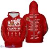 NFC Champions San Francisco 49ers 8 Times 3D Red Shirt Hoodie