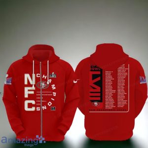 NFC Champions San Francisco 49ers Are All In Super Bowl LVIII 3D Red Shirt Hoodie Product Photo 2