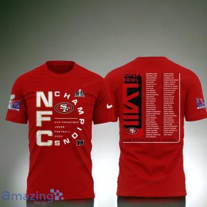 NFC Champions San Francisco 49ers Are All In Super Bowl LVIII 3D Red Shirt Hoodie Product Photo 3