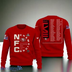NFC Champions San Francisco 49ers Are All In Super Bowl LVIII 3D Red Shirt Hoodie Product Photo 4