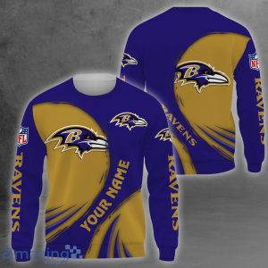 NFL Baltimore Ravens Custom Name Personalized T Shirt Hoodie Sweatshirt NFL Fans Gift Product Photo 3