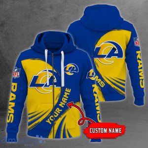 NFL Los Angeles Rams Custom Name Personalized T Shirt Hoodie Sweatshirt NFL Fans Gift Product Photo 2
