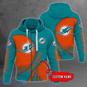 NFL Miami Dolphins Custom Name Personalized T Shirt Hoodie Sweatshirt NFL Fans Gift Product Photo 2