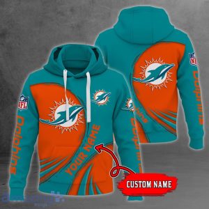 NFL Miami Dolphins Custom Name Personalized T Shirt Hoodie Sweatshirt NFL Fans Gift Product Photo 1
