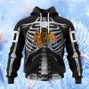 Nhl Chicago Blackhawks Special Skeleton Costume For Halloween Hoodie 3D All Over Print Attract Gift For Men And Women