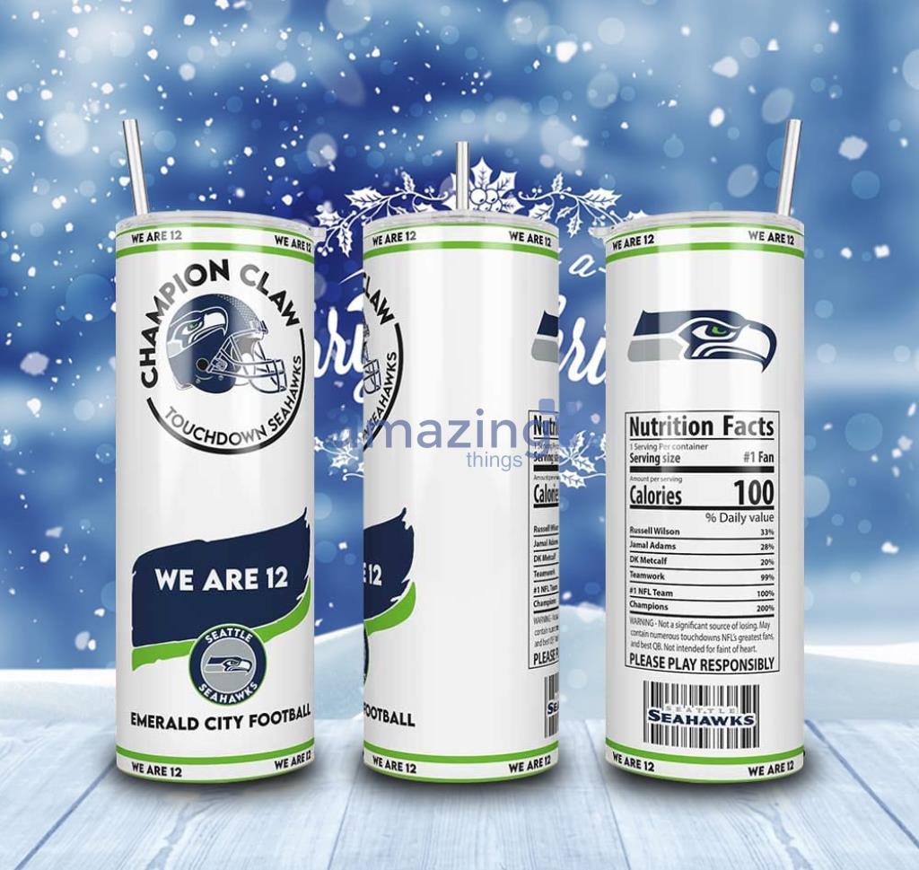 Nutrition Facts Champion Claw Seattle Seahawks Tumbler Diverse Designs Best Gift image Nutrition Facts Champion Claw Seattle Seahawks Tumbler Diverse Designs Best Gift Product Photo 1