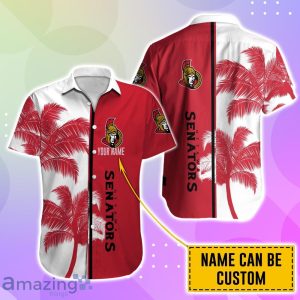 Ottawa Senators Hawaiian Shirt And Short Palm Tree Custom Name Product Photo 2