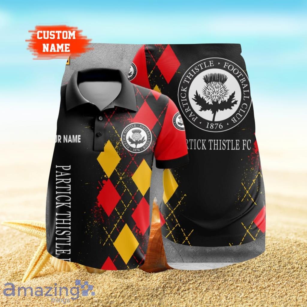 Partick Thistle F.C. Logo Print 3D Short Hawaiian Custom Name Trending Summer For Men image Partick Thistle F.C. Logo Print 3D Short Hawaiian Custom Name Trending Summer For Men Product Photo 1