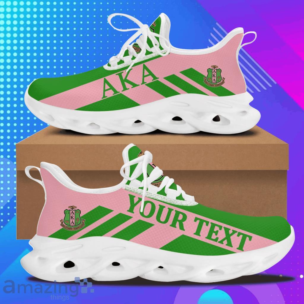 Personalized Aka Sorority Stripe Style Clunky Sneakers Shoes Product Photo 1