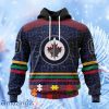 Personalized Nhl Winnipeg Jets Design With Fearless Aganst Autism Concept Hoodie 3D All Over Print