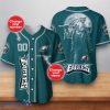 Philadelphia Eagles NFL Custom Number & Name Baseball Jersey For Fans