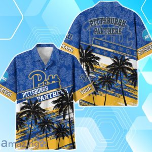 Pittsburgh Panthers Sport Team Hawaiian Shirt & Short Vintage Tropical Custom Name Product Photo 2