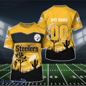 Pittsburgh Steelers 3D Shirt Hoodie All Over Print Custom Number & Name Product Photo 3