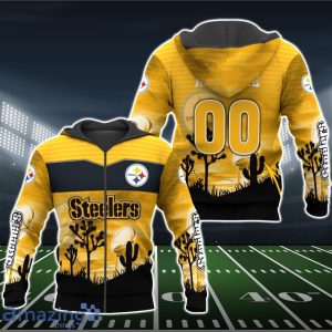 Pittsburgh Steelers 3D Shirt Hoodie All Over Print Custom Number & Name Product Photo 4
