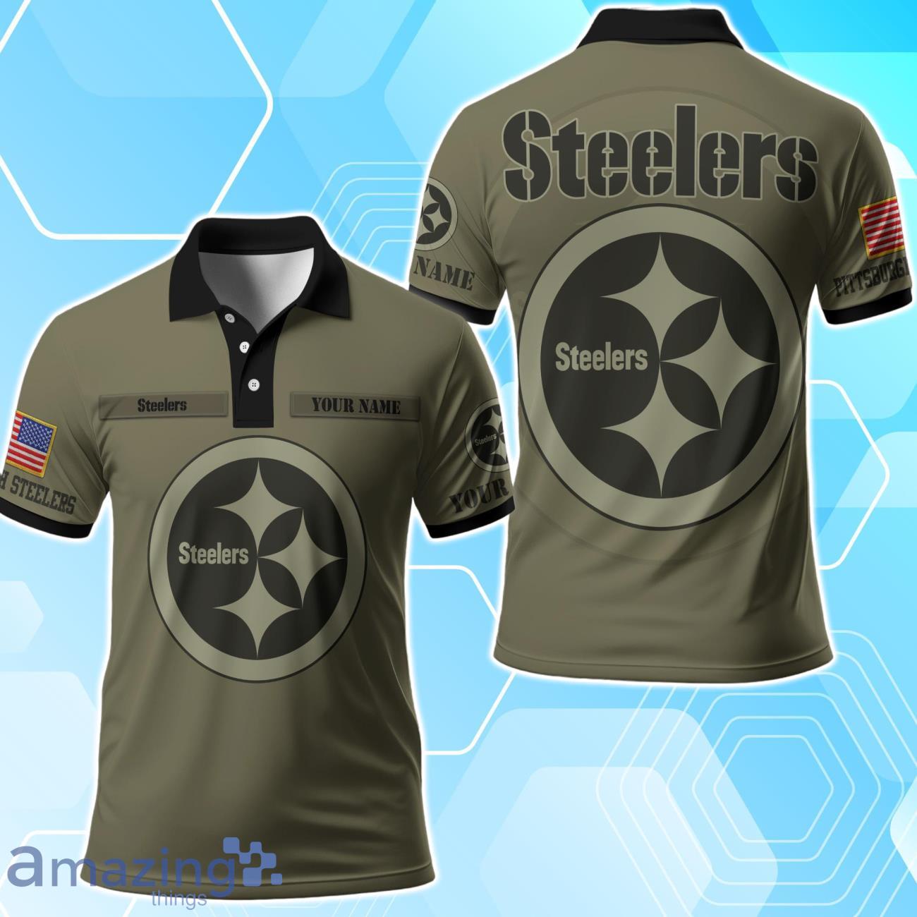Pittsburgh Steelers NFL Polo Shirt Custom Your Name For Fans image Pittsburgh Steelers NFL Polo Shirt Custom Your Name For Fans Product Photo 1
