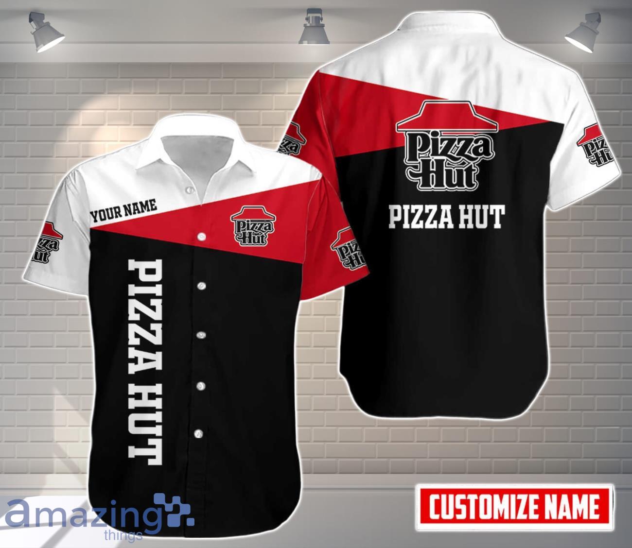 Pizza Hut Hawaiian Shirt Custom Name Impressive Edition For Men Women image Pizza Hut Hawaiian Shirt Custom Name Impressive Edition For Men Women Product Photo 1