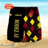 Rodez Aveyron Football Logo Print 3D Short Hawaiian Custom Name Trending Summer For Men