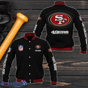 San Francisco 49ers Baseball Jacket Custom Name Sport Gifts For Fans Product Photo 1