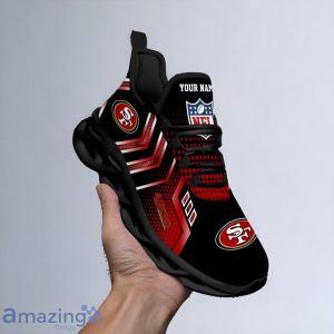 San Francisco 49ers Custom Name NFL Metal Style Design Max Soul Shoes Product Photo 2