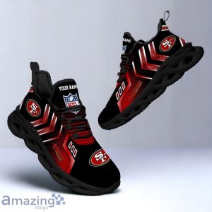 San Francisco 49ers Custom Name NFL Metal Style Design Max Soul Shoes Product Photo 4