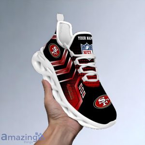 San Francisco 49ers Custom Name NFL Metal Style Design Max Soul Shoes Product Photo 1